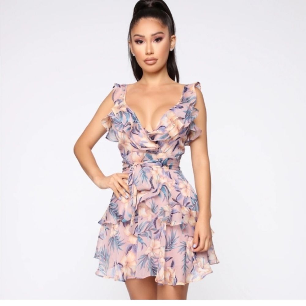 Fashion Nova Pastel Floral Mini Dress